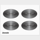 Trendy Simple Plain Grey Elegant Modern Ovale Sticker (Vel)