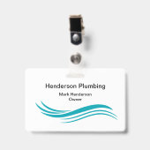 Trendy Simple Plumber-kantoorbadges Badge (Front with Clip)