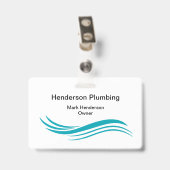 Trendy Simple Plumber-kantoorbadges Badge (Back with Clip)