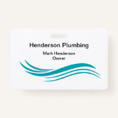 Trendy Simple Plumber-kantoorbadges Badge (Voorkant)