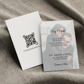 Trendy Simple Script Overlay Photo Wedding Kaart