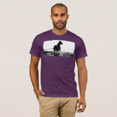 Trendy Sjabloon die paarden met een moderne Pop T-shirt (Voorkant volledig)