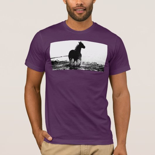 Trendy Sjabloon die paarden met een moderne Pop T-shirt (Voorkant)