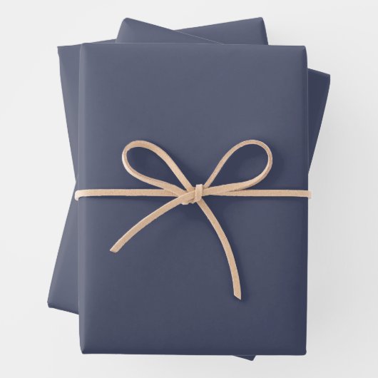 Trendy Slate Blue Gray - Wrapping Paper Sheets Set (In situ)