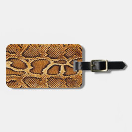 Trendy Snake Skin Bagagelabel