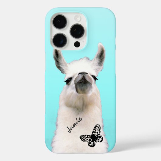 Trendy Snooty llama Butterfly Jouw naam of Quote Case-Mate iPhone Case (Achterkant)