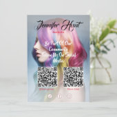 Trendy Social Media Style QR-code Kaart (Staand voorkant)