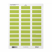 Trendy Soft Chartreuse Address Labels (Full Sheet)