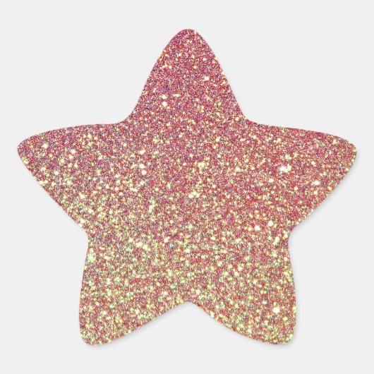 Trendy Sparkle Glitter Pattern Ster Sticker (Voorkant)