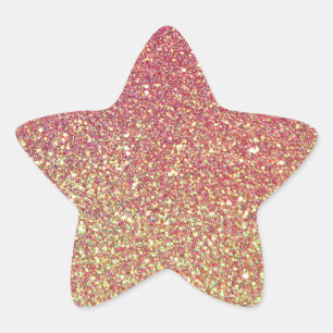 Trendy Sparkle Glitter Pattern Ster Sticker