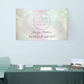 Trendy sparkles parelholographic custom logo bann spandoek (Beurs)