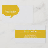 Trendy Speech Bubble Visitekaartje (Voorkant / Achterkant)