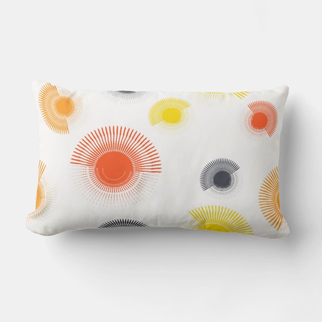 Trendy, speels, levendig, koel, cirkelvormig kussen (Voorkant)