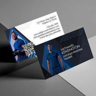 Trendy Sportieve Professionele Fitness Trainer Fot Visitekaartje