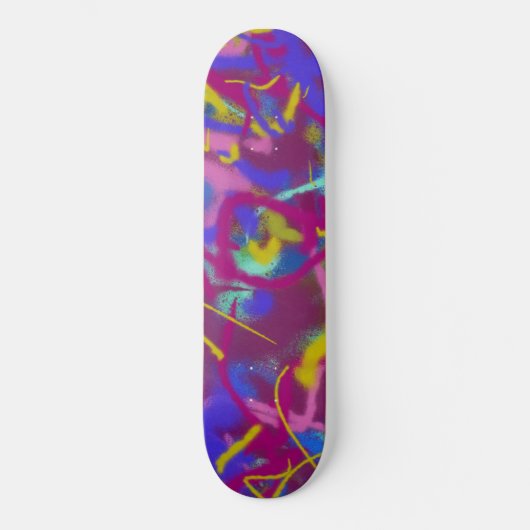 Trendy Spray Paint Paars Blue Pattern Skateboard (Voorkant)