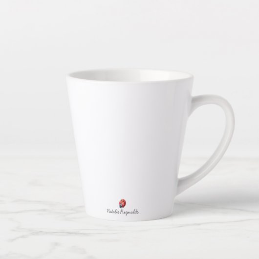 Trendy Spring Favorieten | Illustratie Waterverf Latte Mok (Rechts)