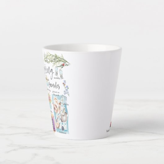 Trendy Spring Favorieten | Illustratie Waterverf Latte Mok (Voorkant)