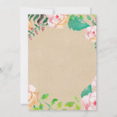 Trendy Spring Floral Typography Baby shower Kaart (Achterkant)