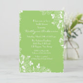 Trendy Spring Green Floral Vrijgezellenfeest Invit Kaart (Staand voorkant)
