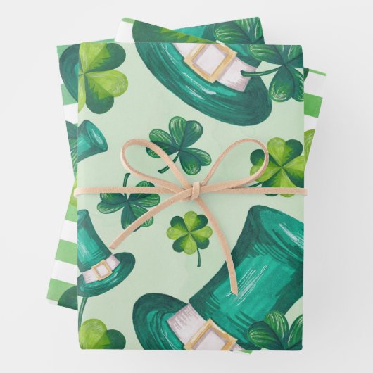 Trendy St. Patrick's Day Inpakpapier Vel (In situ)