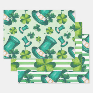 Trendy St. Patrick's Day Inpakpapier Vel
