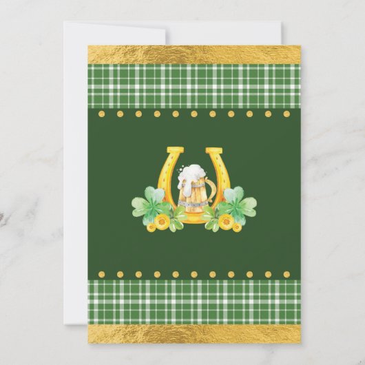 Trendy St Patrick's Day Lucky Shamrock Baby shower Kaart (Achterkant)
