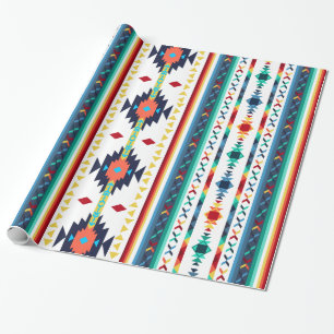 trendy stammen etnisch geometrisch patroon cadeaupapier