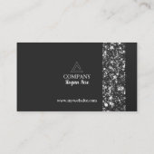 Trendy Stars & Sparkles QR Code Black Networking Visitekaartje (Achterkant)