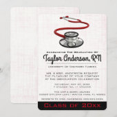 Trendy stethoscoop medische school afstuderen kaart (Voorkant / Achterkant)