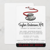 Trendy Stethoscope Medical School Afstuderen Kaart (Voorkant / Achterkant)