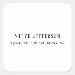 Trendy Stijl Elegant Minimalistisch Eenvoudig Zwar Vierkante Sticker