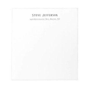 Trendy stijl Elegante Minimalistische Zwarte Witte Notitieblok