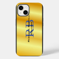 Trendy stijl monogram minimalist effen goudkleur