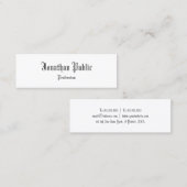 Trendy stijlvol design, klassieke nostalgisch uite mini visitekaartje (Voorkant / Achterkant)