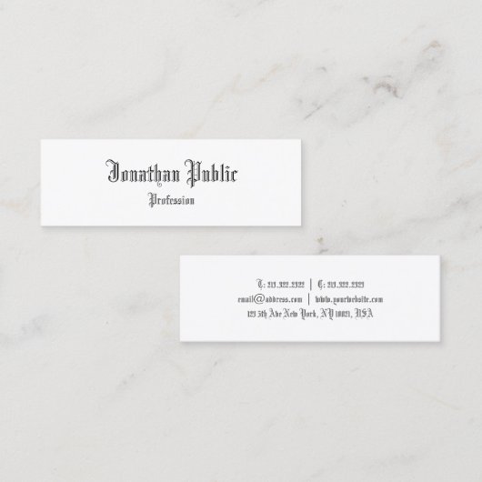 Trendy stijlvol design, klassieke nostalgisch uite mini visitekaartje (Voorkant / Achterkant)