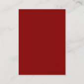 Trendy, stijlvol, donkerrood monogram klassiek visitekaartje (Achterkant)
