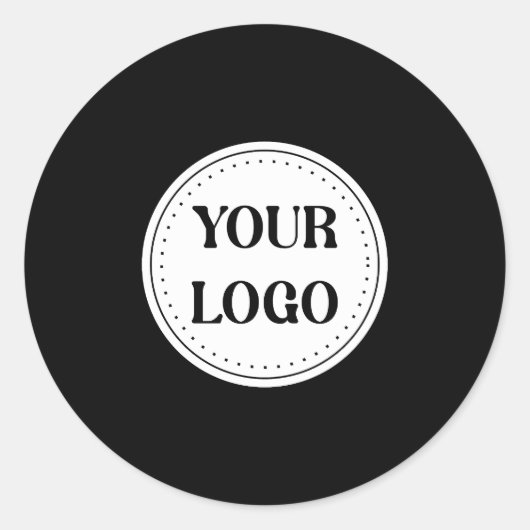 Trendy stijlvol & elegant merk ronde sticker (Voorkant)