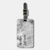 Trendy stijlvol, grijs, minimalistisch design met  bagagelabel (Voorkant verticaal)