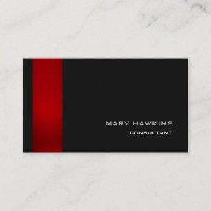 Trendy Stijlvol Rood Zwart Modern Elegant Minimali Visitekaartje