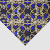 Trendy Stijlvol Turquoise Goud Zilver Saffier Blau Tissuepapier (Detail)