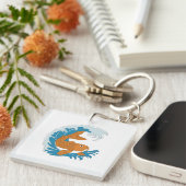 Trendy stijlvolle casual T-shirt voor dagelijks ge Sleutelhanger (Voorkant Rechts)