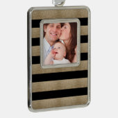 trendy stijlvolle geometrische zwarte en gouden st verzilverd kader ornament (Rechts)