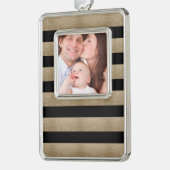 trendy stijlvolle geometrische zwarte en gouden st verzilverd kader ornament (Links)