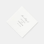 Trendy stijlvolle minimalistische script bruiloft servet (Hoek)