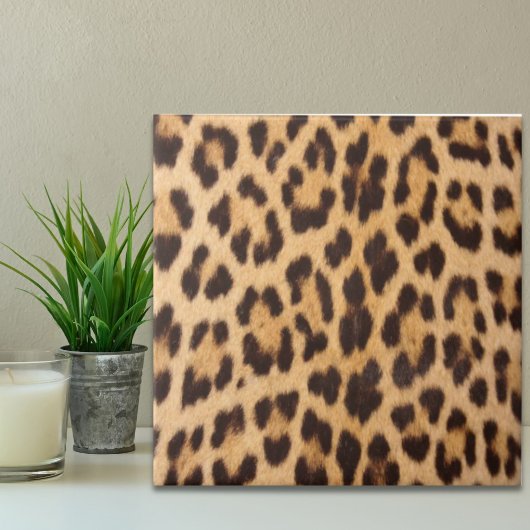 trendy stijlvolle mode leopard print tegeltje