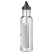 Trendy Stijlvolle Modern Minimalist Silver Grey Tw Waterfles (Rechts)