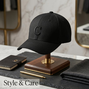 Trendy stijlvolle op maat gemaakte monogram geborduurde pet