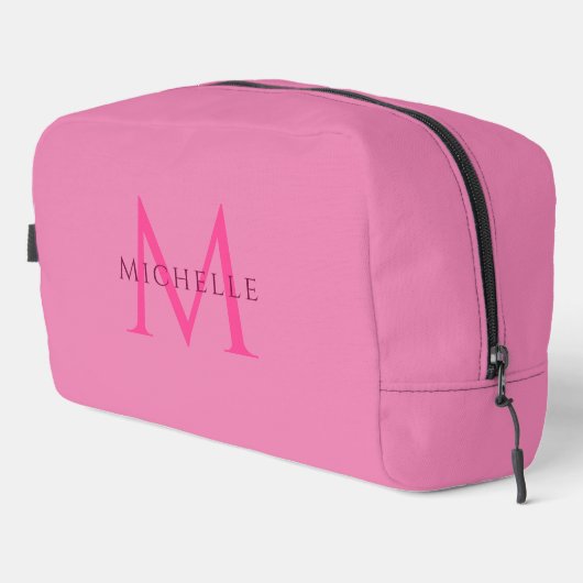 Trendy Stijlvolle Roze Script Naam Custom Handwrit Toilettasje (Rechterhoek)
