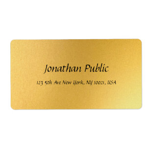 Trendy stijlvolle Script Text Gold Sjabloon Modern Etiket