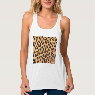 trendy stijlvolle, wilde safari leopard print tanktop